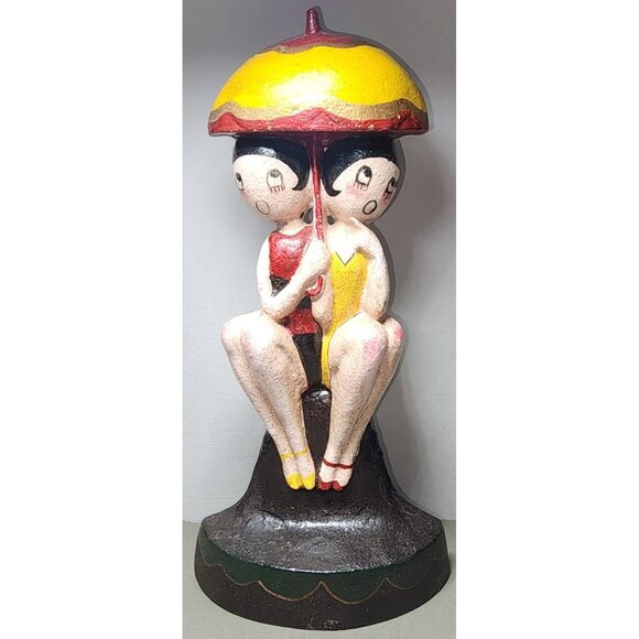 Vintage Anne Harriet Fish Sefton for Hubley Cast Iron Bathing Beauties Door Stop - Picture 13 of 14